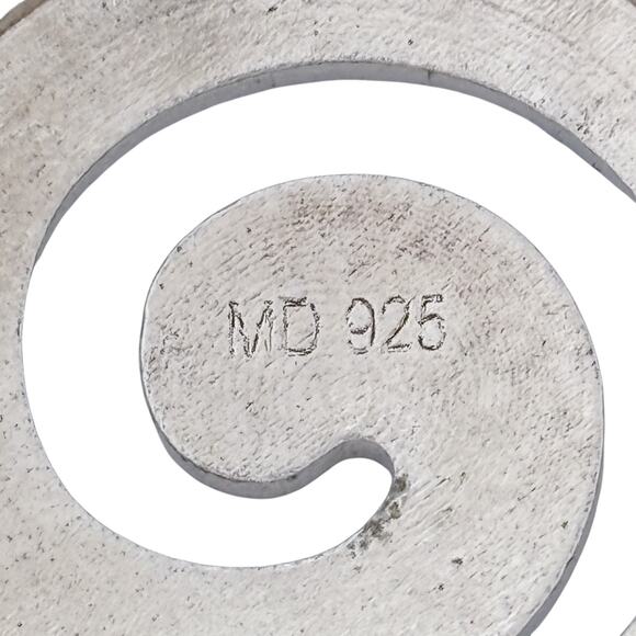 Blue Opal Spiral Pendant | Sterling Silver 925 - Picture 5 of 9